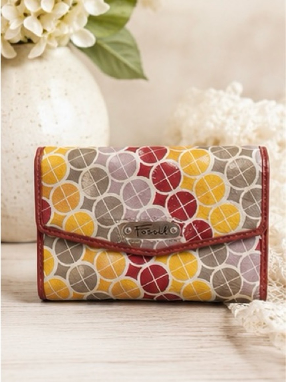 Fossil Multicolor Leather Organizer Wallet